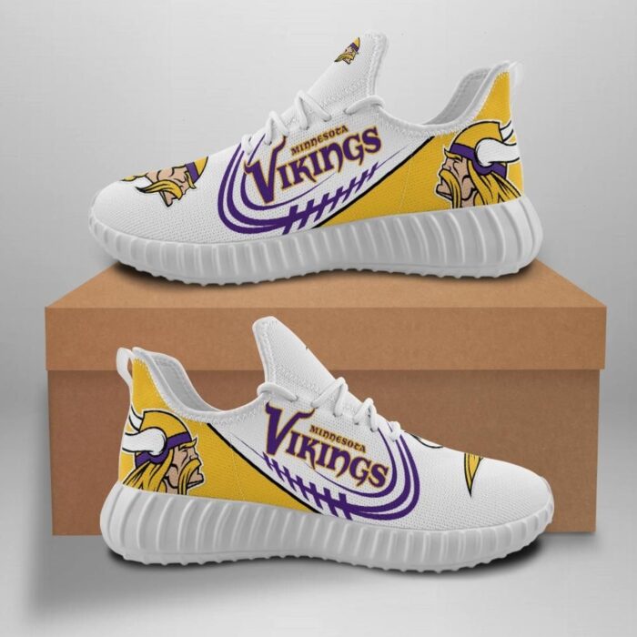 Minnesota Vikings Unisex Sneakers Football Custom Shoes Minnesota Vikings Yeezy Boost