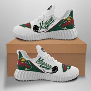 Minnesota Wild New Hockey Custom Shoes Sport Sneakers Minnesota Wild Yeezy Boost Yeezy Shoes