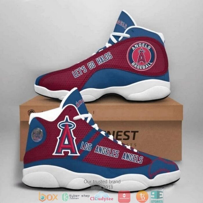 Mlb Los Angeles Angels Teams Football Big Logo Air Jordan 13 Sneaker Shoes