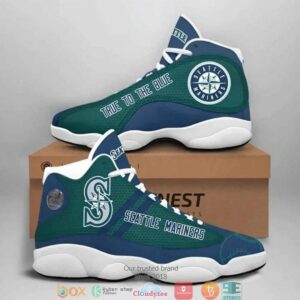 Mlb Seattle Mariners Teams Air Jordan 13 Sneaker Shoes