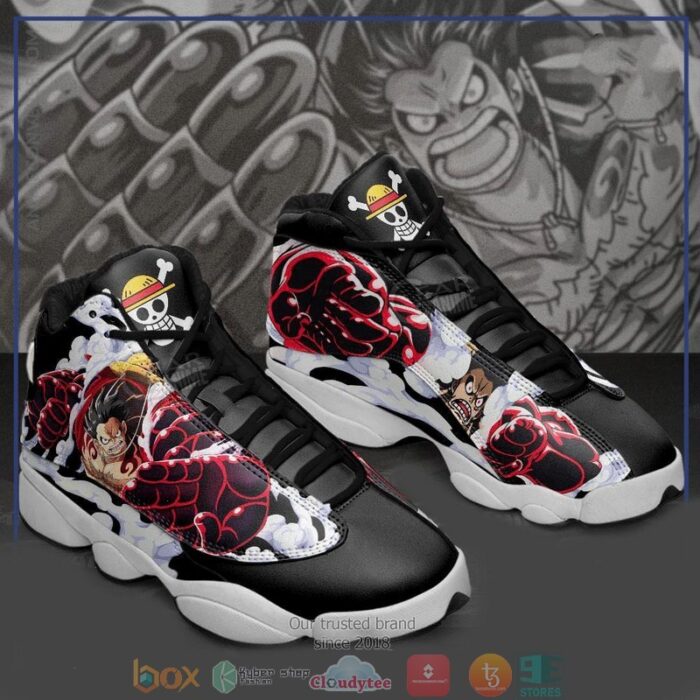 Monkey D Luffy Gear 4 One Piece Anime Air Jordan 13 Sneaker Shoes