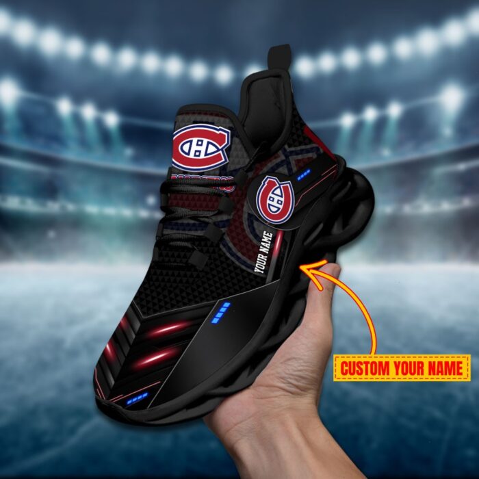 Montreal Canadiens Personalized NHL Sport Black Max Soul Shoes