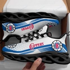 NBA Los Angeles Clippers White Blue Max Soul Shoes