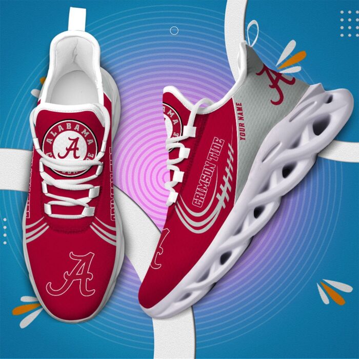 NCAA Alabama Crimson Tide Max Soul Sneaker Custom Name 05 M12