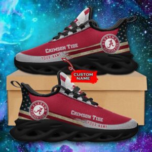 NCAA Alabama Crimson Tide Max Soul Sneaker Custom Name 42 M1