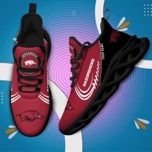 NCAA Arkansas Razorbacks Max Soul Sneaker Custom Name 05 M12