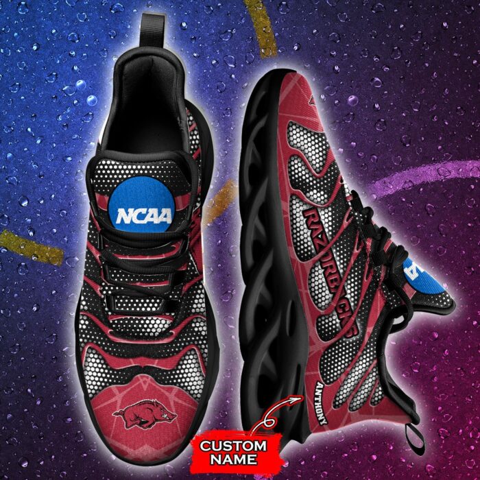 NCAA Arkansas Razorbacks Max Soul Sneaker Custom Name 48 M1