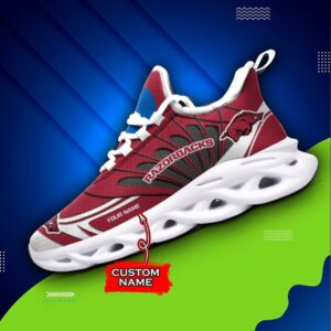 NCAA Arkansas Razorbacks Max Soul Sneaker Custom Name 62HTN1942