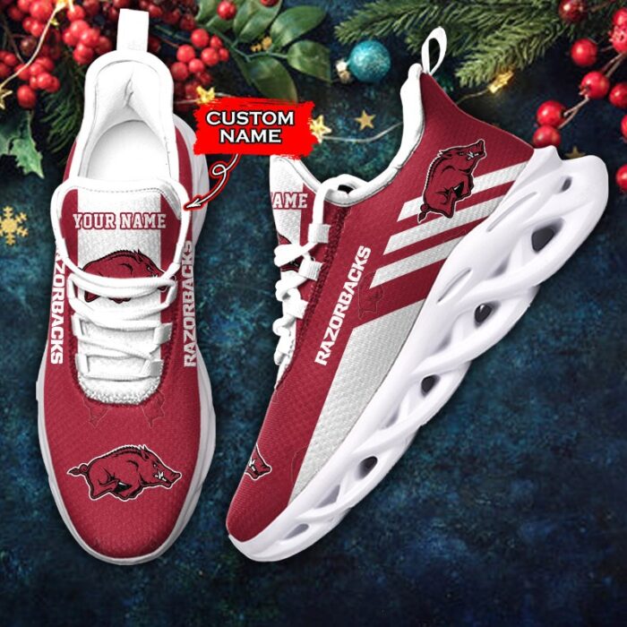 NCAA Arkansas Razorbacks Max Soul Sneaker Custom Name 67 M12HTN4337