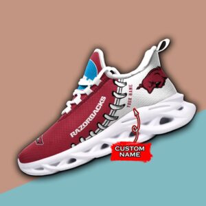 NCAA Arkansas Razorbacks Max Soul Sneaker Custom Name 85TK02