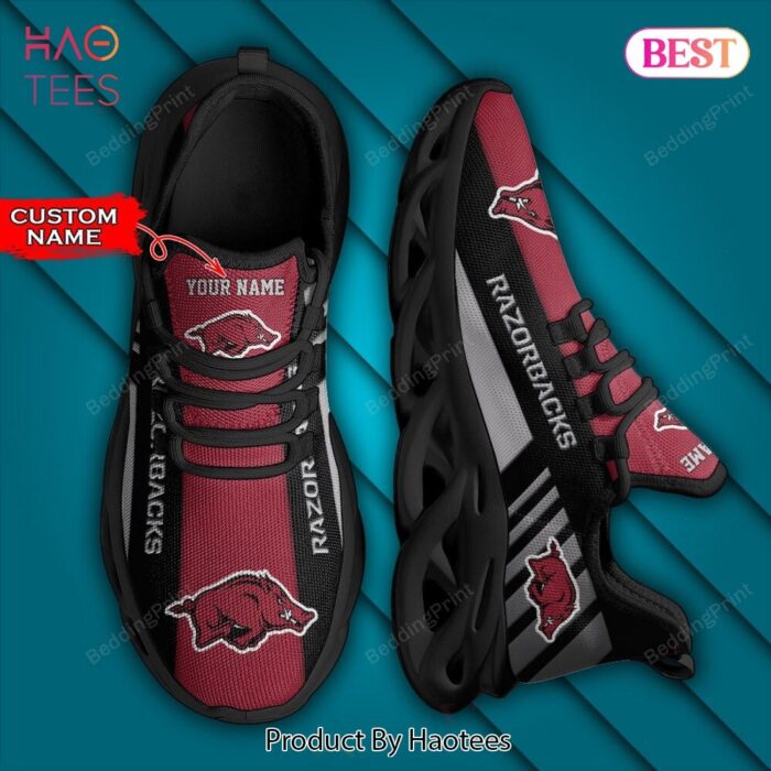 NCAA Arkansas Razorbacks Personalized Custom Name Max Soul Shoes