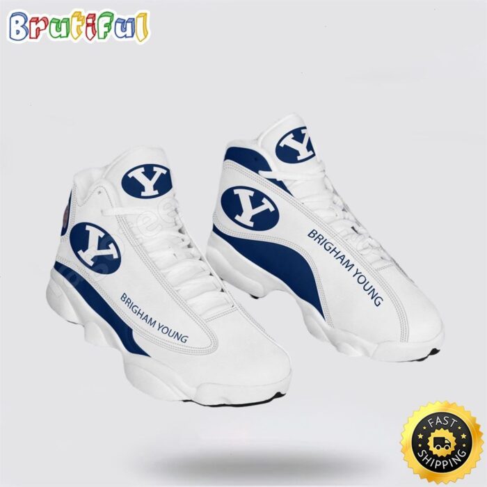 NCAA Brigham Young Air Jordan 13 Printed Logo JD 13