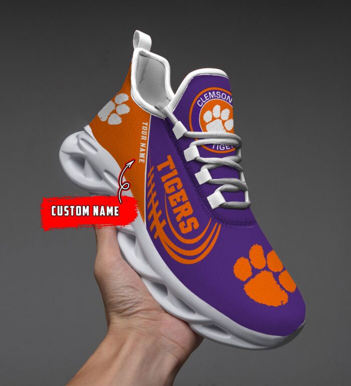 NCAA Clemson Tigers Max Soul Sneaker Custom Name 05 M12