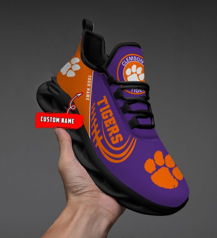 NCAA Clemson Tigers Max Soul Sneaker Custom Name 05 M12