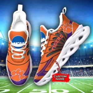 NCAA Clemson Tigers Max Soul Sneaker Custom Name 62HTN1945