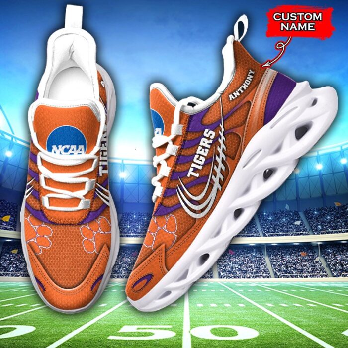 NCAA Clemson Tigers Max Soul Sneaker Custom Name 65 M12HTN4312