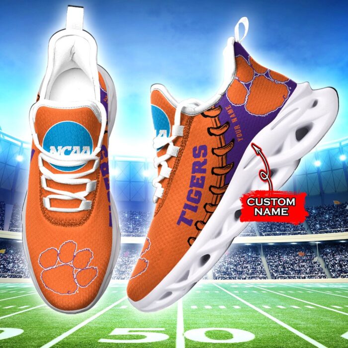 NCAA Clemson Tigers Max Soul Sneaker Custom Name 85TK05