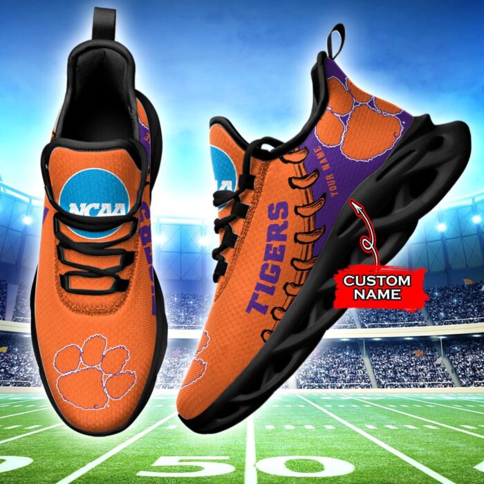 NCAA Clemson Tigers Max Soul Sneaker Custom Name 85TK05