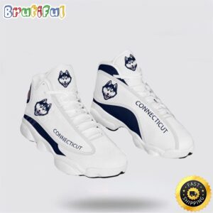 NCAA Connecticut Air Jordan 13 Printed Logo JD 13