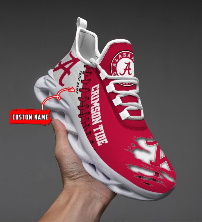 NCAA Custom name 01 Alabama Crimson Tide Personalized Max Soul Shoes