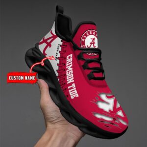 NCAA Custom name 01 Alabama Crimson Tide Personalized Max Soul Shoes