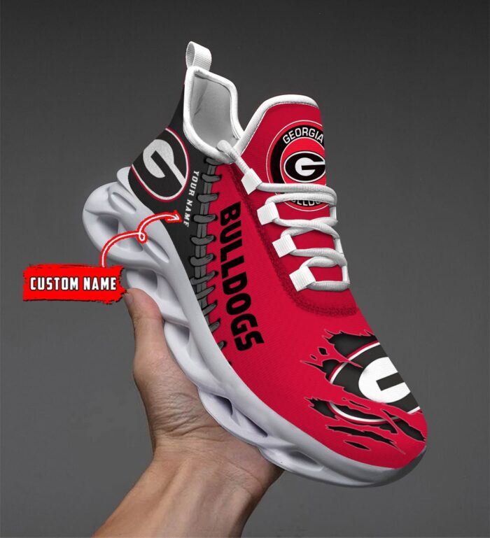 NCAA Custom name 08 Georgia Bulldogs Personalized Max Soul Shoes