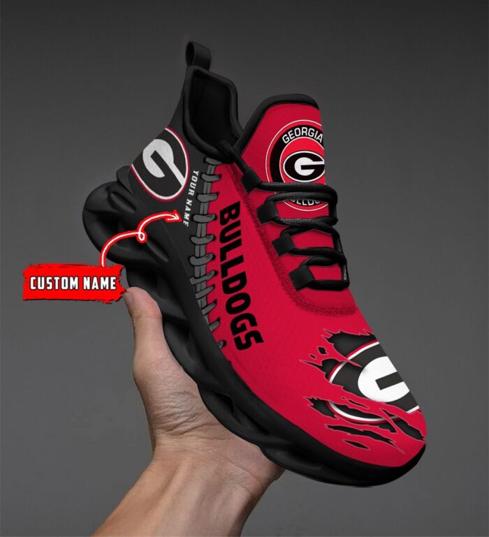 NCAA Custom name 08 Georgia Bulldogs Personalized Max Soul Shoes