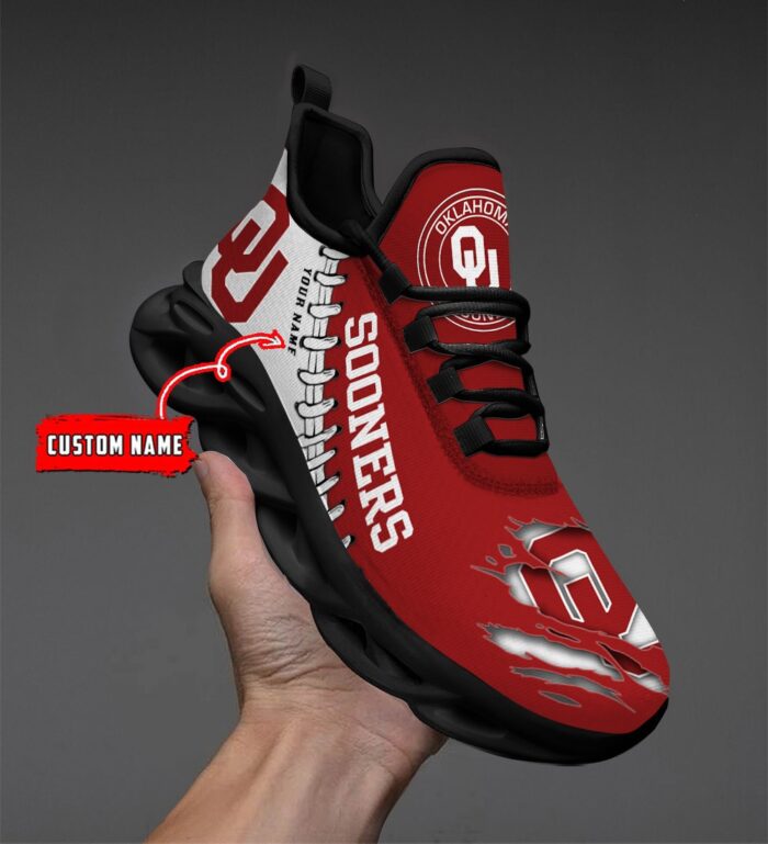 NCAA Custom name 10 Oklahoma Sooners Personalized Max Soul Shoes