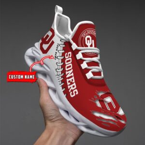 NCAA Custom name 10 Oklahoma Sooners Personalized Max Soul Shoes