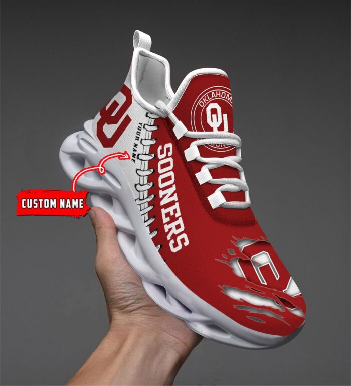 NCAA Custom name 10 Oklahoma Sooners Personalized Max Soul Shoes