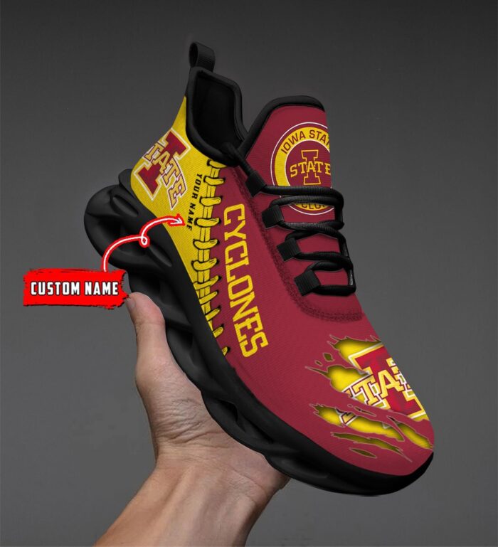 NCAA Custom name 11 Iowa State Cyclones Personalized Max Soul Shoes