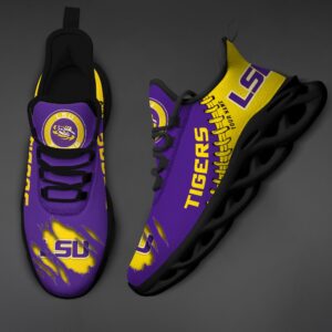 NCAA Custom name 13 LSU Tigers Personalized Max Soul Shoes