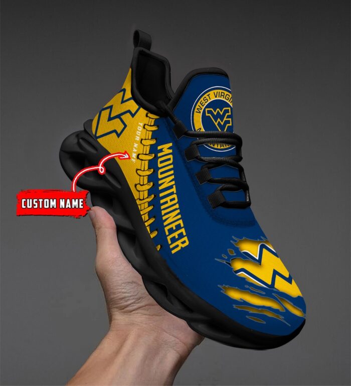 NCAA Custom name 14 West Virginia Mountaineers Personalized Max Soul Shoes