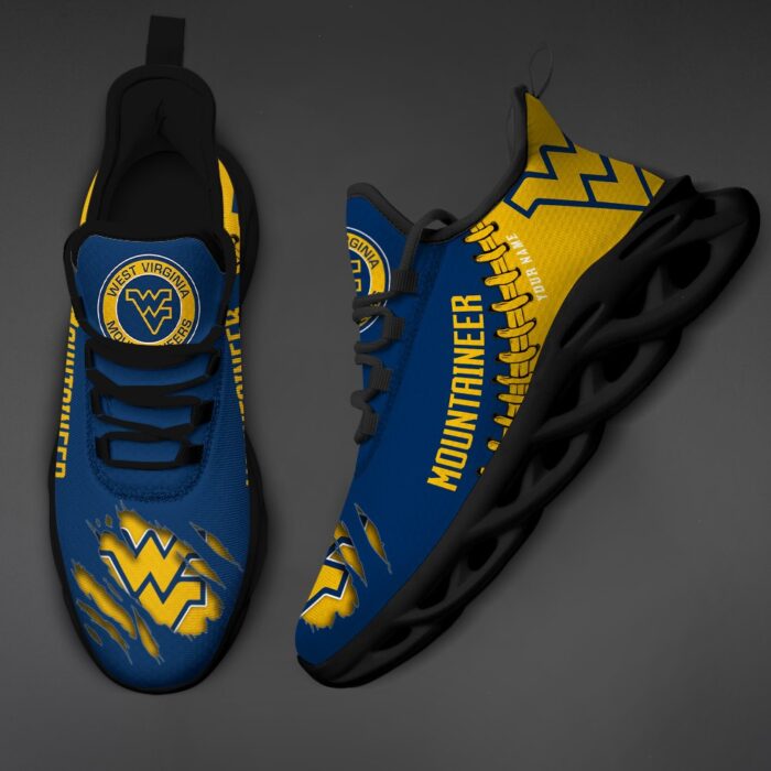 NCAA Custom name 14 West Virginia Mountaineers Personalized Max Soul Shoes