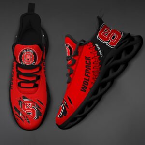 NCAA Custom name 18 NC State Wolfpack Personalized Max Soul Shoes