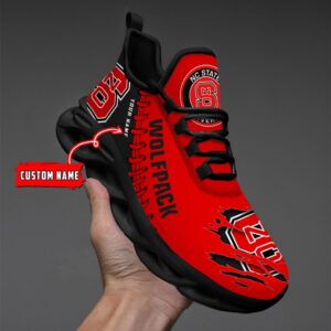 NCAA Custom name 18 NC State Wolfpack Personalized Max Soul Shoes