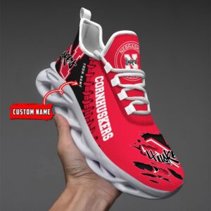 NCAA Custom name 19 Nebraska Cornhuskers Personalized Max Soul Shoes