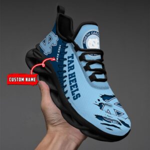 NCAA Custom name 20 North Carolina Tar Heels Personalized Max Soul Shoes