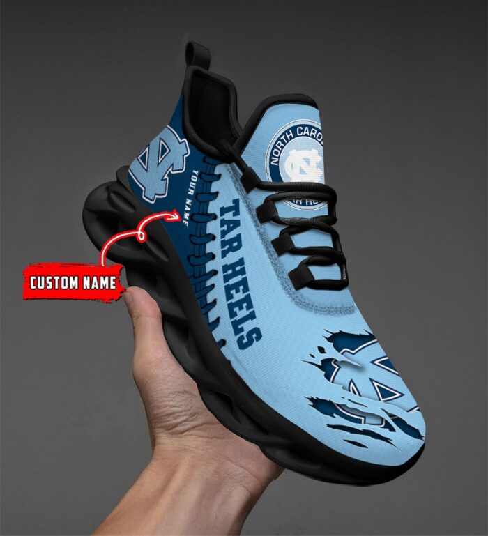 NCAA Custom name 20 North Carolina Tar Heels Personalized Max Soul Shoes