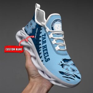 NCAA Custom name 20 North Carolina Tar Heels Personalized Max Soul Shoes