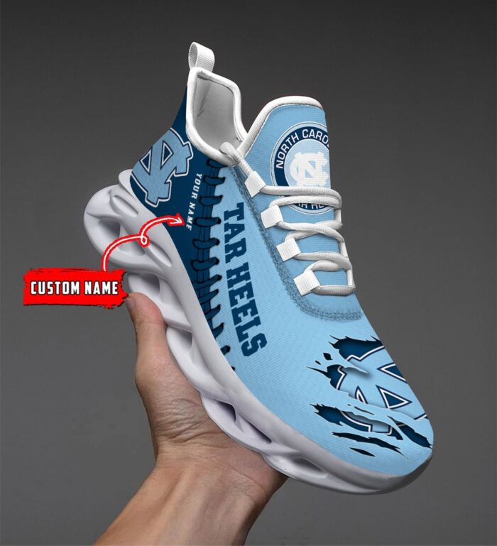 NCAA Custom name 20 North Carolina Tar Heels Personalized Max Soul Shoes