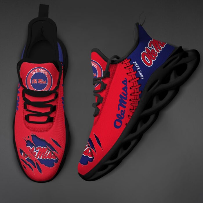 NCAA Custom name 25 Ole Miss Rebels Personalized Max Soul Shoes