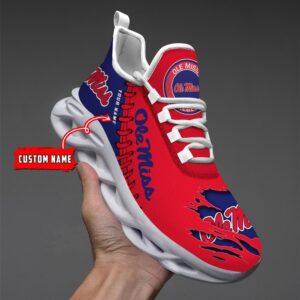 NCAA Custom name 25 Ole Miss Rebels Personalized Max Soul Shoes