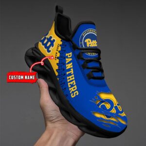 NCAA Custom name 28 Pittsburgh Panthers Personalized Max Soul Shoes