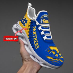 NCAA Custom name 28 Pittsburgh Panthers Personalized Max Soul Shoes