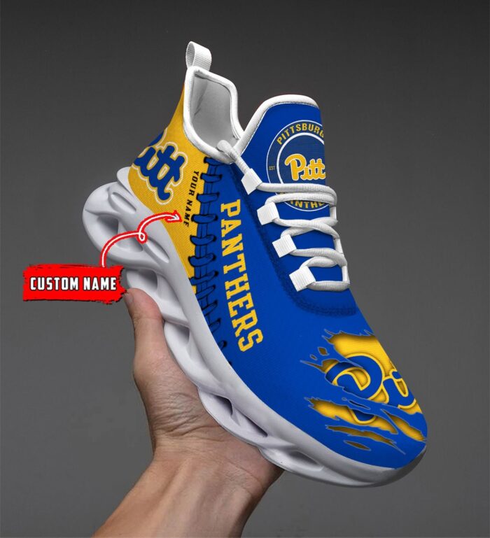 NCAA Custom name 28 Pittsburgh Panthers Personalized Max Soul Shoes