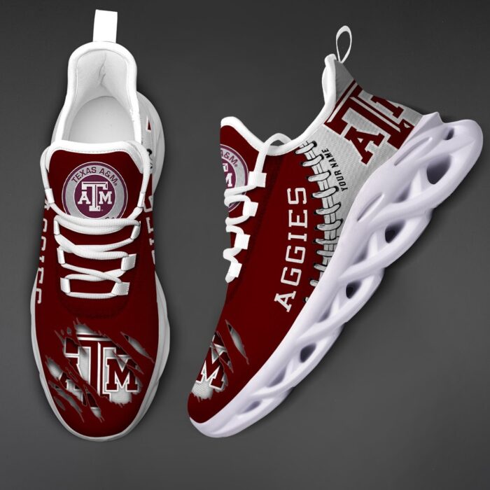 NCAA Custom name 31 Texas A&M Aggies Personalized Max Soul Shoes