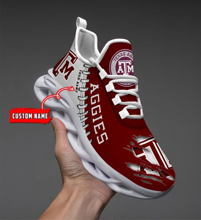 NCAA Custom name 31 Texas A&M Aggies Personalized Max Soul Shoes