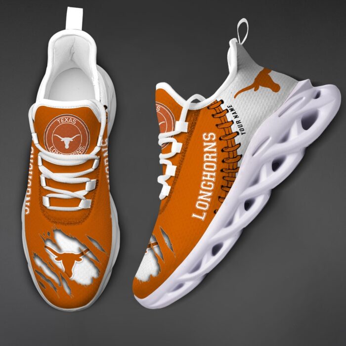 NCAA Custom name 32 Texas Longhorns Personalized Max Soul Shoes