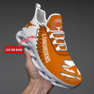 NCAA Custom name 32 Texas Longhorns Personalized Max Soul Shoes